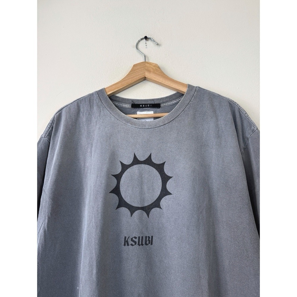 Ksubi Brand Streetwear Logo Faded Gray Tee Shirt - Medium - Picture 2 of 5